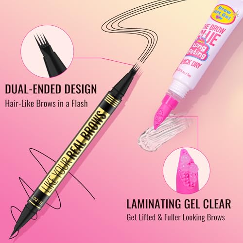 Vevivia Dual-Tip Microblading Eyebrow Pencil & Clear Brow Gel
