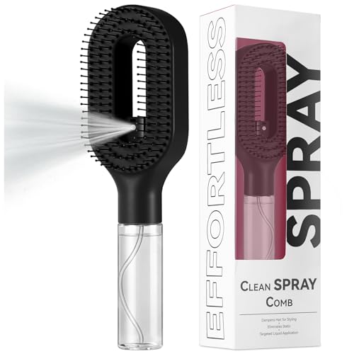 2-in-1 Hair Brush with Water Spray for Easy Detangling