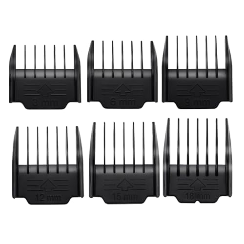 6-Pack Dog Clipper Attachment Comb Guards (3-18mm)