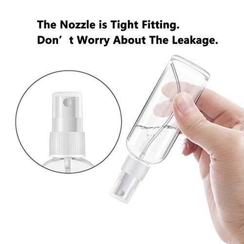 2 Pack 1oz Clear Mini Spray Bottles Fine Mist Refillable