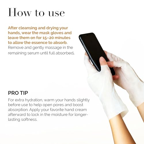 DLUX Professional Protein Moisturizing Hand Mask Gloves for Dry Hands