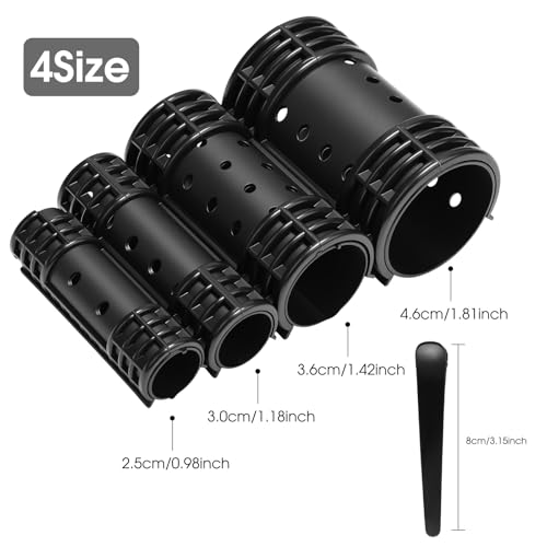 Magnetic Hair Rollers Set 48pc with Clips & Net 4 Sizes