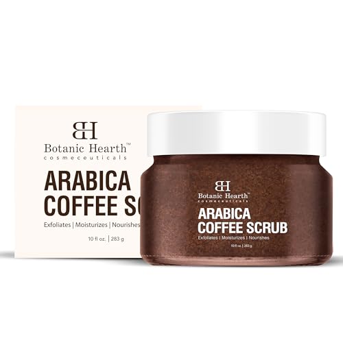 Botanic Hearth Arabica Coffee Body Scrub Exfoliating Body Scrub act as Body Exfoliator & helps with Moisturizing Skin, Acne, Cellulite, Dead Skin Scars, Wrinkles 10 oz