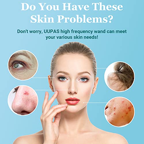 UUPAS High Frequency Facial Wand with 6 Orange Tubes