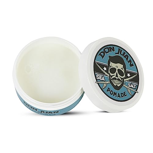 Don Juan Sea Salt Pomade | Water Based | Medium Hold | Medium Shine | Natural Plant Extracts and Ocean Minerals | Surf Wax Scent, 4 oz Pack of 3