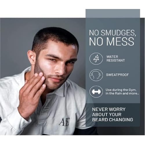 VOID Homme Beard Pencil Filler for Men (Black, Set of 4) - Instant Full Beard Pen Kit with Easy Liner and Waterproof Filling Pencil