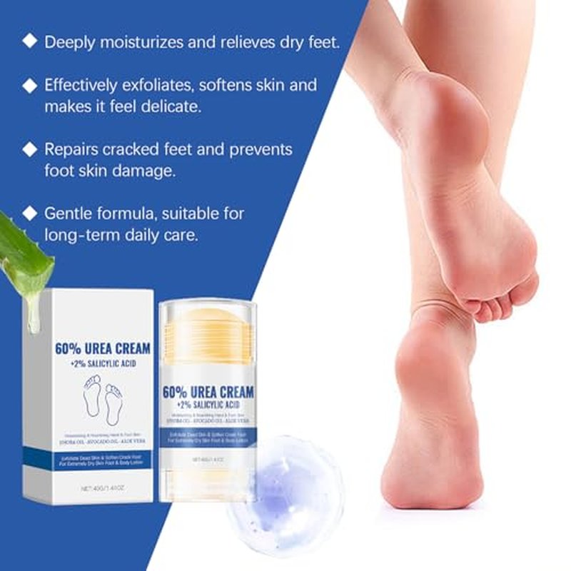 60% Urea Hydrating Foot Cream for Cracked Heels & Skin
