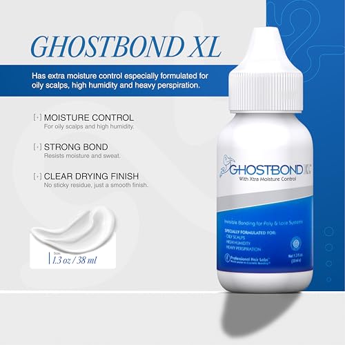 GHOSTBOND XL Hair Replacement Adhesive 1.3oz - Invisible Wig Bonding Glue