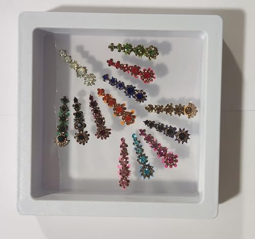 12 Crystal Bindis Set - Bridal Forehead Jewels