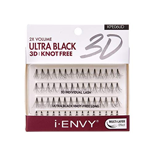 i-ENVY 2X Volume 3D Individual Lashes - Knot Free, Long (3 Pack)