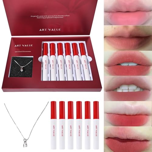 7-Piece Lipstick & Necklace Gift Set for Women
