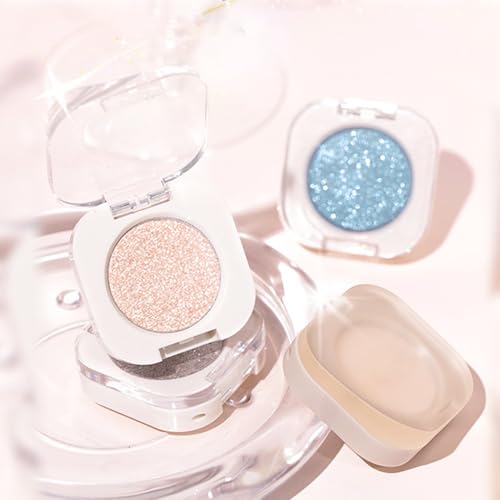 Light Brown Glitter Eyeshadow Palette - Shimmer Pressed Powder