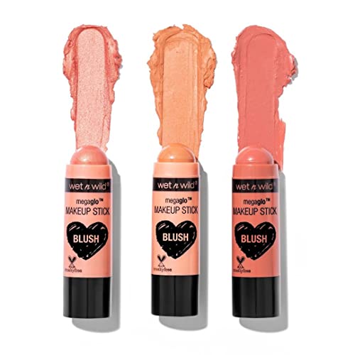 wet n wild MegaGlo Makeup Stick, Buildable Color, Versatile Use, Cruelty-Free & Vegan - Peach Bums