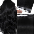 Anrosa Tape In Hair Extensions 16 Inch Remy Human Hair Jet Black