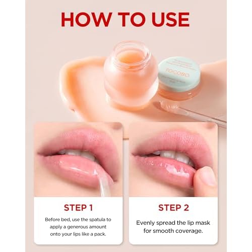 TOCOBO Vita Glazed Lip Mask ? Vegan Overnight Lip Sleeping Mask for Dry, Chapped Lips | PHA (Lactobionic Acid) Gentle Exfoliation | Non-Sticky Glazed Balm, Korean Skincare, 0.68 oz