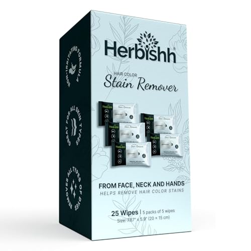 Herbishh Hair Color Stain Remover Wipes - 5 Pack
