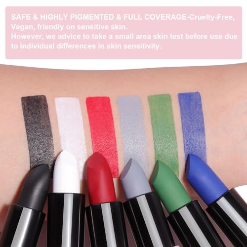 6-Color Matte Lipstick Stick & Face Paint Set