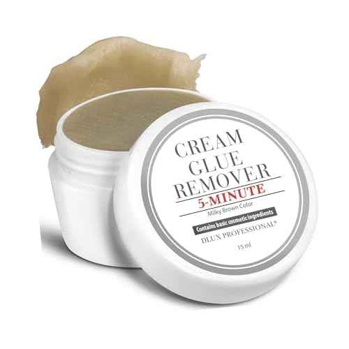 Eyelash Extensions Cream Glue Remover - 15ml, Natural Pigment, Professional Eyelashes Extensions Adhesive Remover Cream Type, Fast Dissolution, Eyelash Extension Supplies, Oatmeal Color