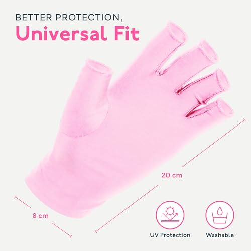 SUNUV UPF 50+ Anti UV Protection Gloves for Gel Nail Lamp