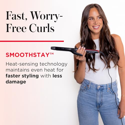 Revlon Curling Iron 1-inch Ceramic Barrel Infused with Coconut Oil for Shine
