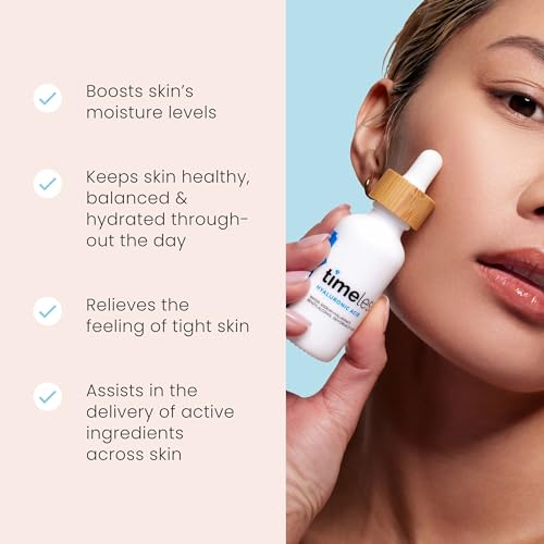 Timeless Skin Care Hyaluronic Acid 100% Pure Serum - Hydrating Face Serum for Personal Care - Fragrance-Free Hyaluronic Acid Serum for Skin Care - 1 oz