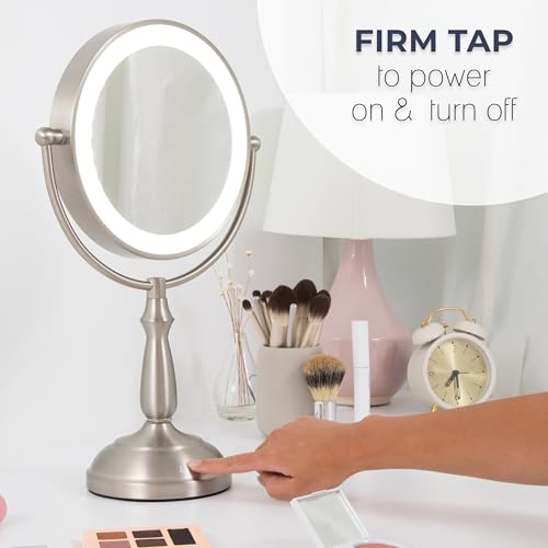 Zadro LED Makeup Mirror with Dimmable Touch Light & 5X Magnification