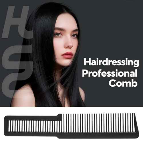 10 PCS Barber Combs, Hair Cutting Combs Professional Fine Tooth Comb Flat Top Clipper Comb Blending Hairstylist Essentials Hairdressing Salon Set for Women Men Hair Styling (Eye-Catching Colors)