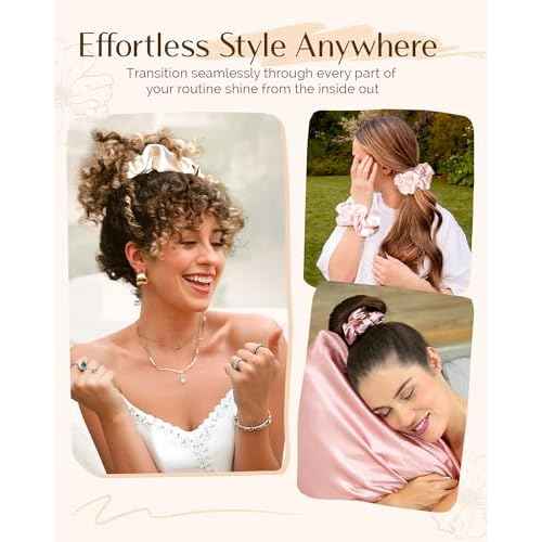 Yanibest 8 Pcs Satin Scrunchies - Silk Scrunchies Ponytail Holders, Soft Satin Hair Ties No Damage£¬Hair Accessories for Women Girls