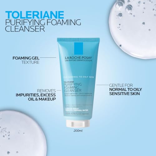 La Roche-Posay Toleriane Purifying Foaming Facial Cleanser for Sensitive Skin
