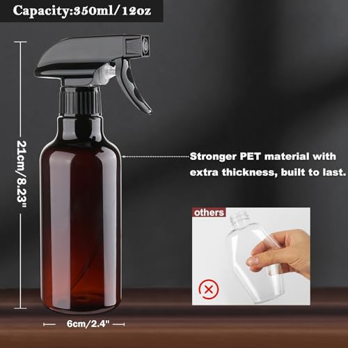 12oz Spray Bottles 2-Pack Adjustable Mist/Stream Heavy Duty