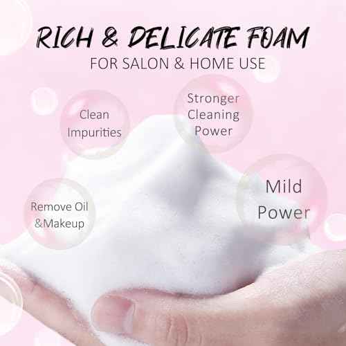 EMEDA Lash Shampoo Kit 2.02 fl oz Lash Cleaning Kit with Rechargeable Fan Dryer/Brush/Rinse Bottle, Oil-free Cleanser Wash for Extensions & Clusters & Natural Eyelashes, Cleaner for Eyelash Care