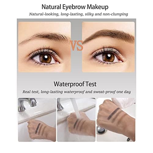 Eyebrow Powder Makeup Kit-3 Colors Eye Brow Powder Palette Long-Lasting Waterproof, Black Brown Series Brow Powder, Fill & Sculpt Full Eyebrows for Women, With Mirror, Brow Brush & Razor-Set 01