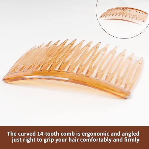 TaShow Hair Side Combs for Fine Thin Hair, 14 Teeth (24-Pack)
