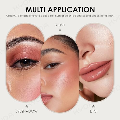 KYDA Rose Blush Balm - Lip & Cheek Tint, Buildable Dewy Glow
