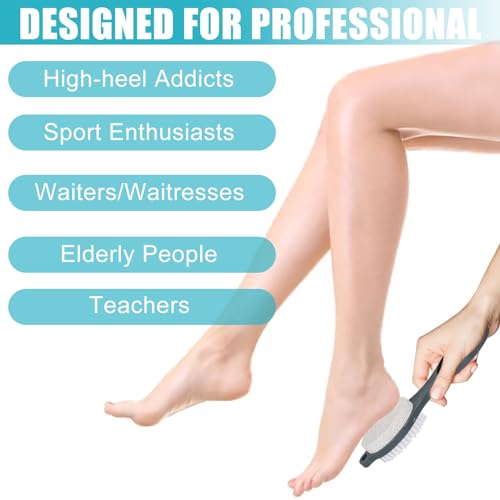 4-in-1 Foot File Callus Remover - 2 Pack Pedicure Foot Scrubber & Brush