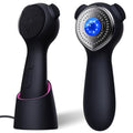 Rechargeable Electric Face Scrubber with 5 Modes & Hot Compress - Waterproof Sonic Facial Cleansing Brush for Men & Women