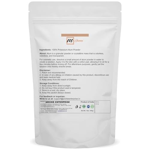 100% Natural Alum Powder for Skin and Health Care 454 GMS / 1 LBS