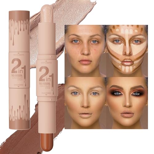 Dual-Ended Contour & Highlight Stick - Waterproof Cream Formula