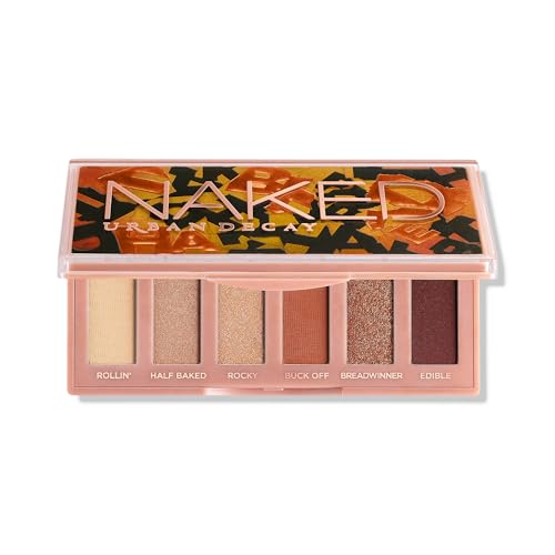 Urban Decay Naked Mini Eyeshadow Palette - 6 Multi-use Shades, Ultra-Blendable, Lasts Up to 12 Hours, Crease-free, Matte Shimmer or Metallic Colors, Compact, Travel Size, Cruelty Free, Vegan