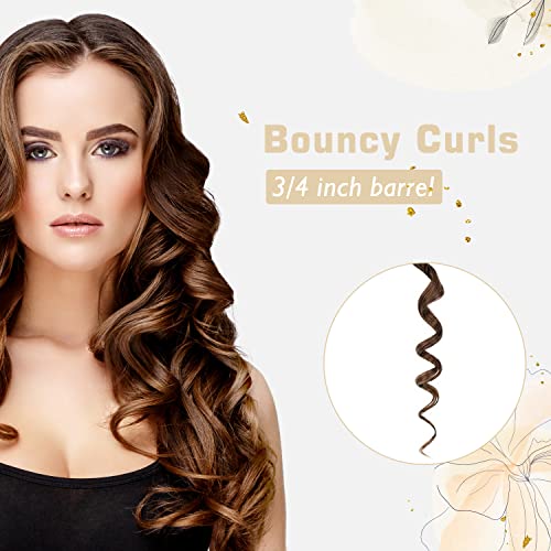 Hoson 3/4 Inch Dual Voltage Curling Iron for Vintage Curls, White