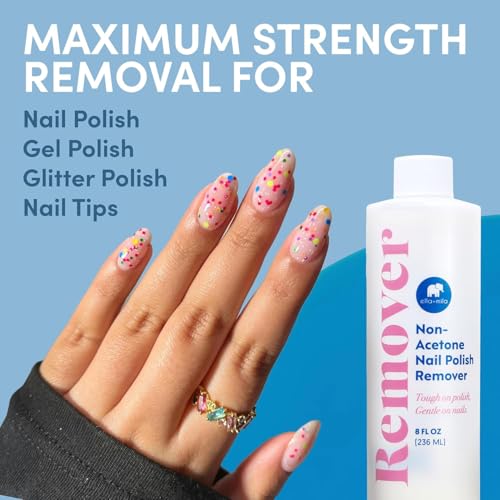 ella+mila Non-Acetone Conditioning Nail Polish Remover - Vegan, 8 fl oz