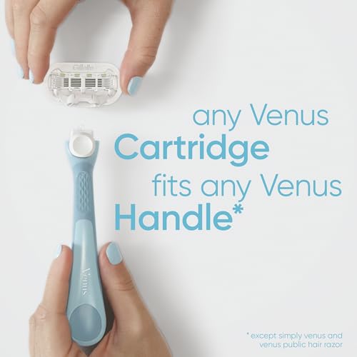 Gillette Venus Womens Razor Blade Refills, Venus Extra Smooth 4 Count and Venus Deluxe Smooth Sensitive 2 Count, 6 Total Refills
