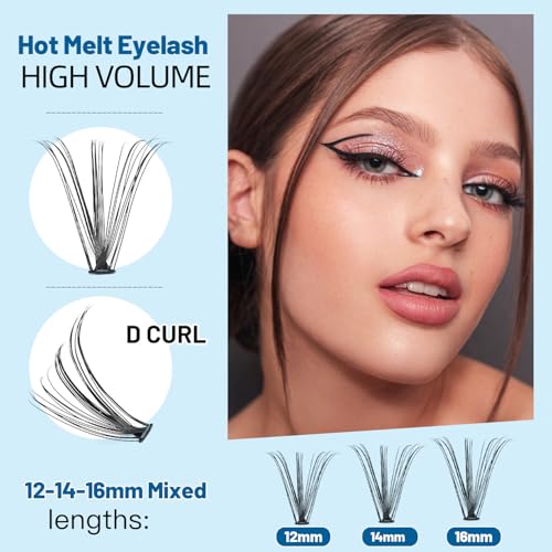 Hannahool 3D Cluster Lash Extensions Mixed 8-16mm 0.07mm