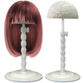 Adjustable Wig Stand, 12-19 Inch Height, White Non-Slip
