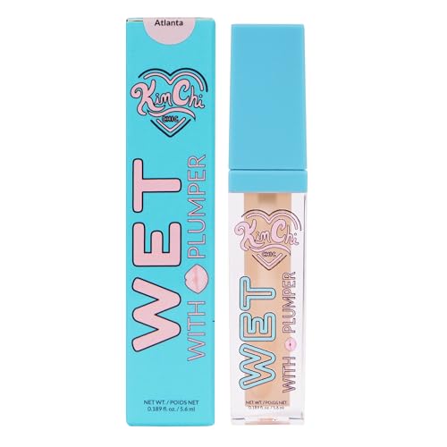 Kimchi Chic Beauty High Shine Wet Gloss Lip Plumping Lip Gloss, High Shine, Non-Sticky, Super Lightweight and Vegan Lip Gloss, Translucent Peach, 02 Atlanta, 5.6ml