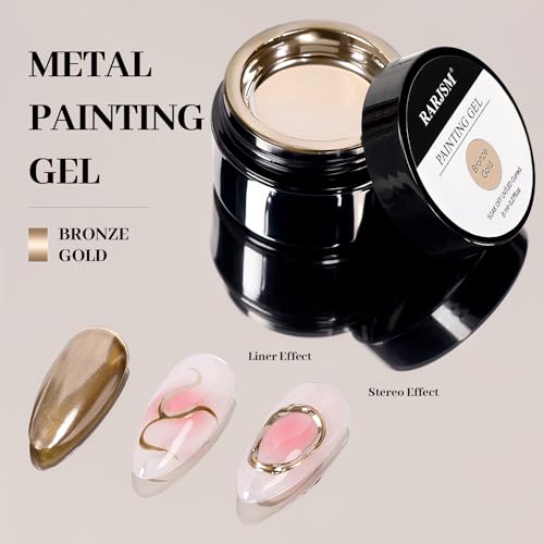 Bronze Gold Chrome Gel Nail Polish 5ml Mirror Effect