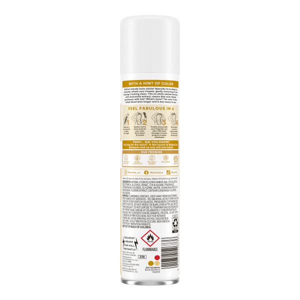 Batiste Brilliant Blonde Dry Shampoo, 3.81oz (Pack of 4)