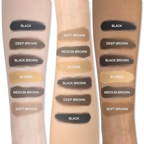 Euphily Brow Super Fluff Eyebrow Mousse Set A Black Brown Volumizing & Waterproof