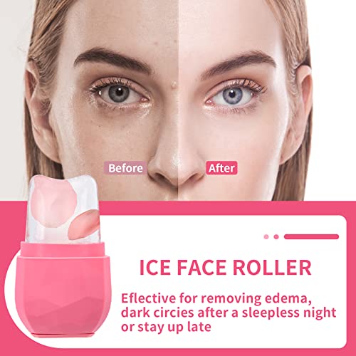 THBRO Ice Roller for Face and Eye, Facial Beauty Ice Roller Skin Care Tools, facial Ice Roller Skin Care Tools, Ice Face Roller for Migraine Relief, Blood Circulation, Reduce Puffiness… (Green)