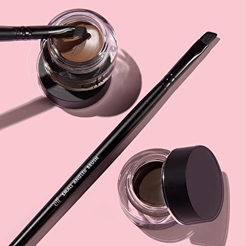 e.l.f. Small Angled Brush, Creates Even, Thin & Straight Lines, Great For Applying Lip Color, Eyebrow Color & Eyeliner, Vegan & Cruelty-Free